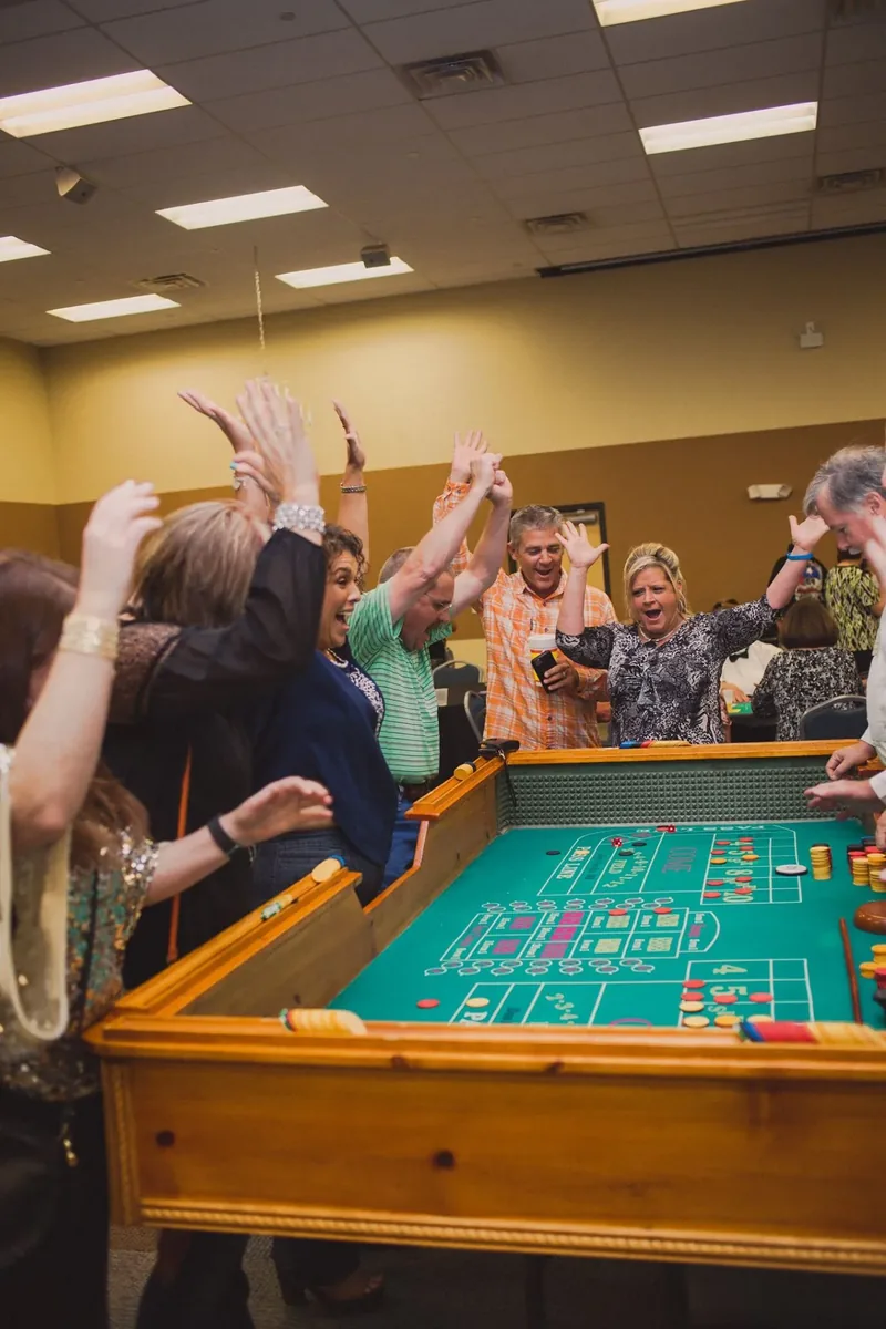 Volunteers and guests at the annual Casino Night fundraiser